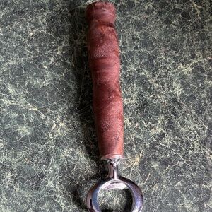 Elegant Brown Leather Bottle Opener